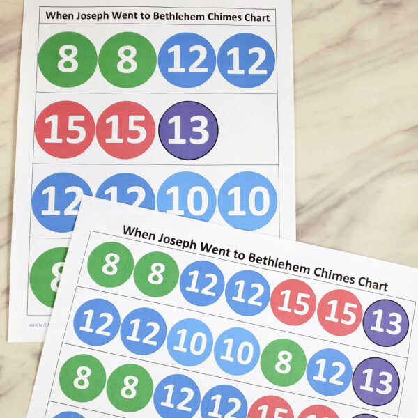 When Joseph Went to Bethlehem Directional Marching 9 When Joseph Went to Bethlehem Chimes chart singing time idea! Head over to grab this printable chime charts to help teach the LDS Christmas song When Joseph Went to Bethlehem in your Primary room! You'll love using chimes for the Christmas season.