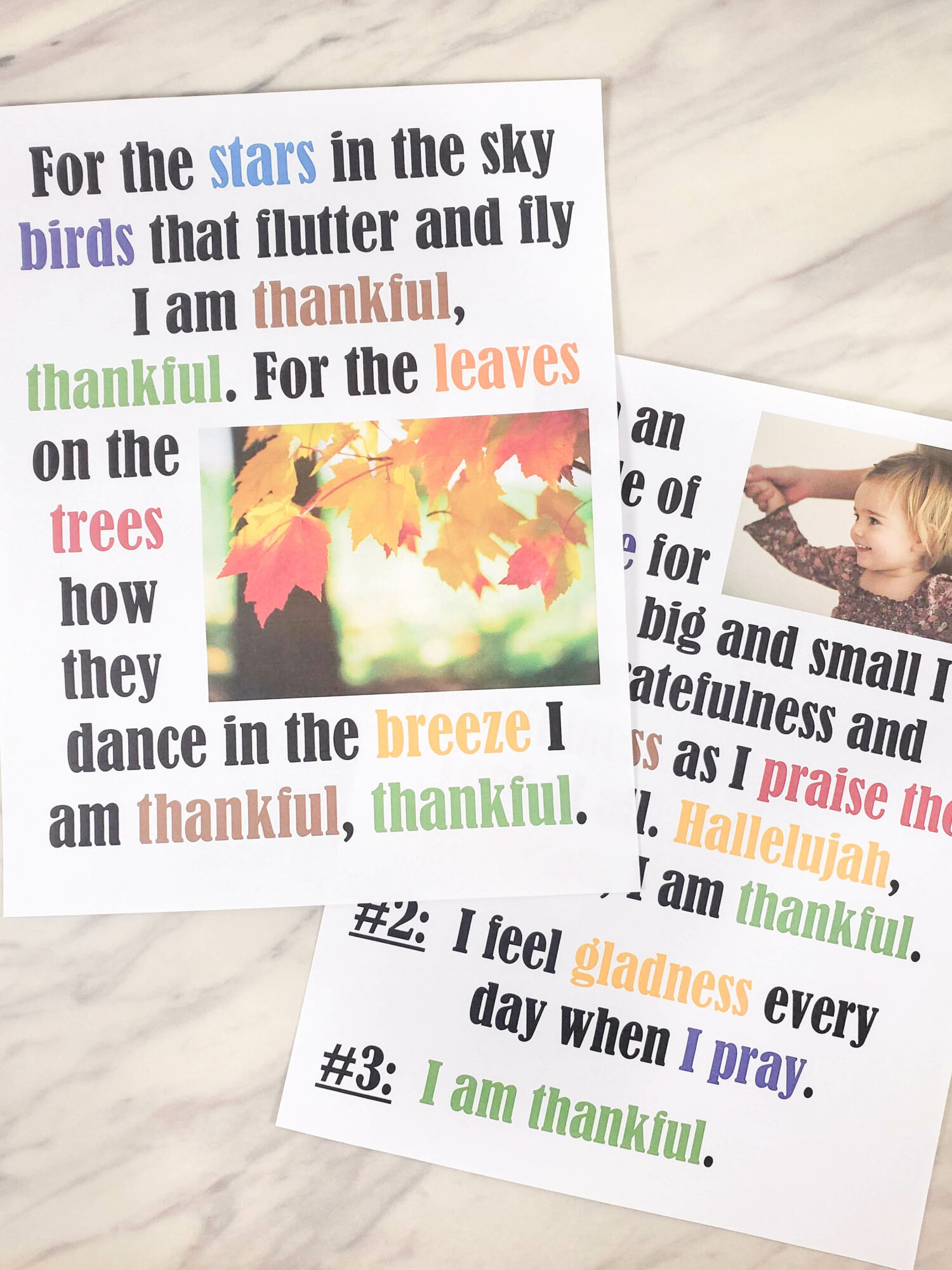 I Am Thankful Flip Chart singing time song lyrics and pictures helps for teaching this Christmas song by Angie Killian for LDS Primary music leaders