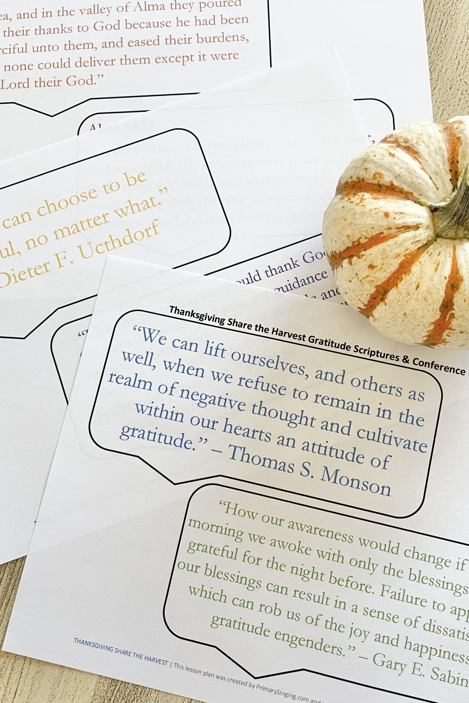 Thanksgiving Share the Harvest 6 Use this fun Thanksgiving Share the Harvest fall singing time idea to review any primary song! Pass the vegetables and share what you are thankful for! Fall Singing Time Idea for LDS Primary Music Leaders.