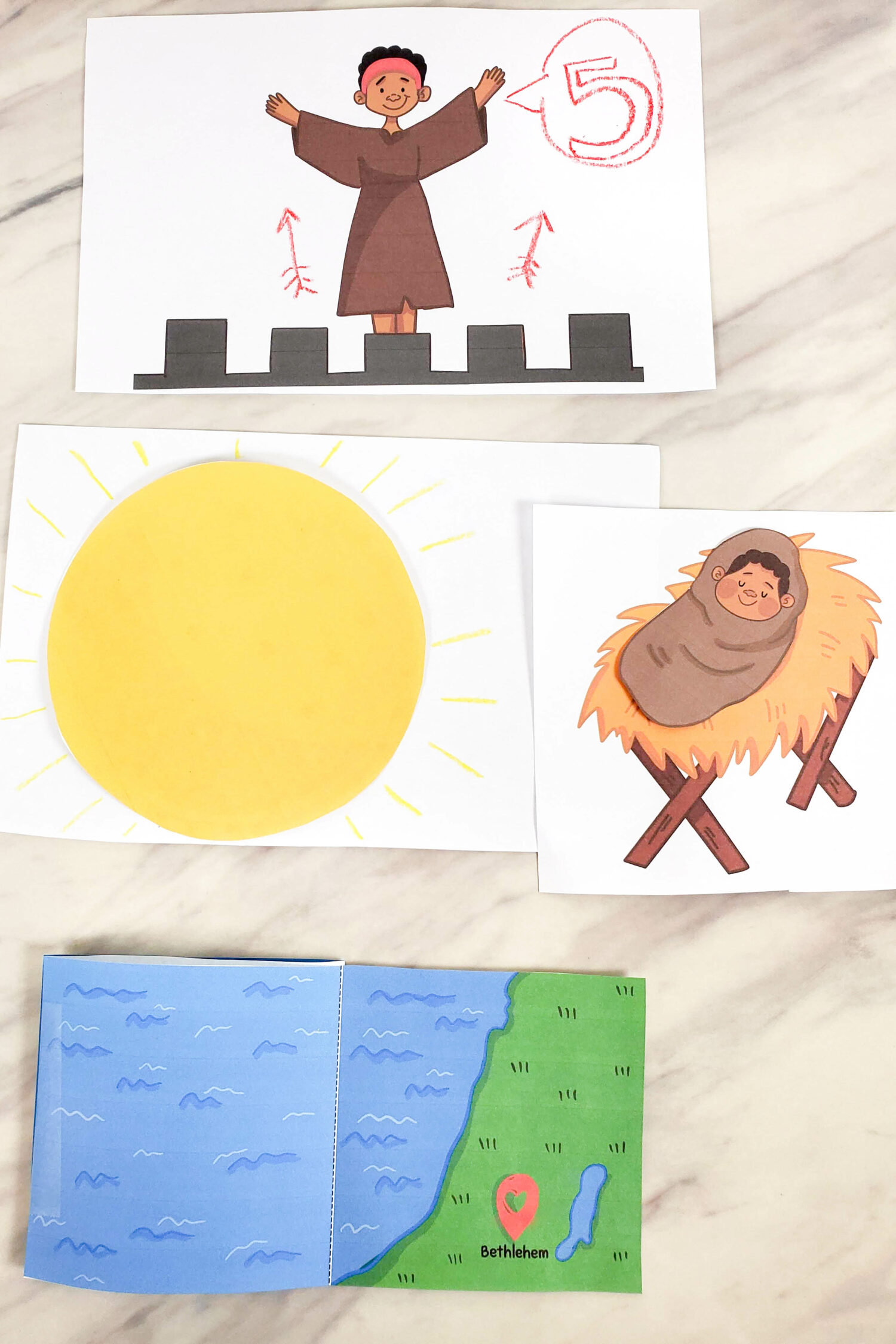 Samuel Tells of the Baby Jesus Finish the Picture singing time activity fun way to interact with this song while teaching or reviewing the lyrics. Printable song helps for LDS Primary music leaders.