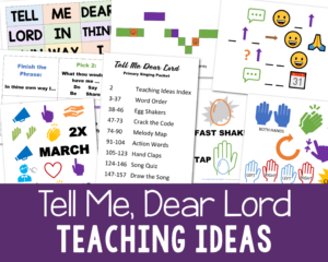 Shop Tell Me Dear Lord Teaching ideas with 8 different singing time activities to help you teach this song for LDS Primary music leaders