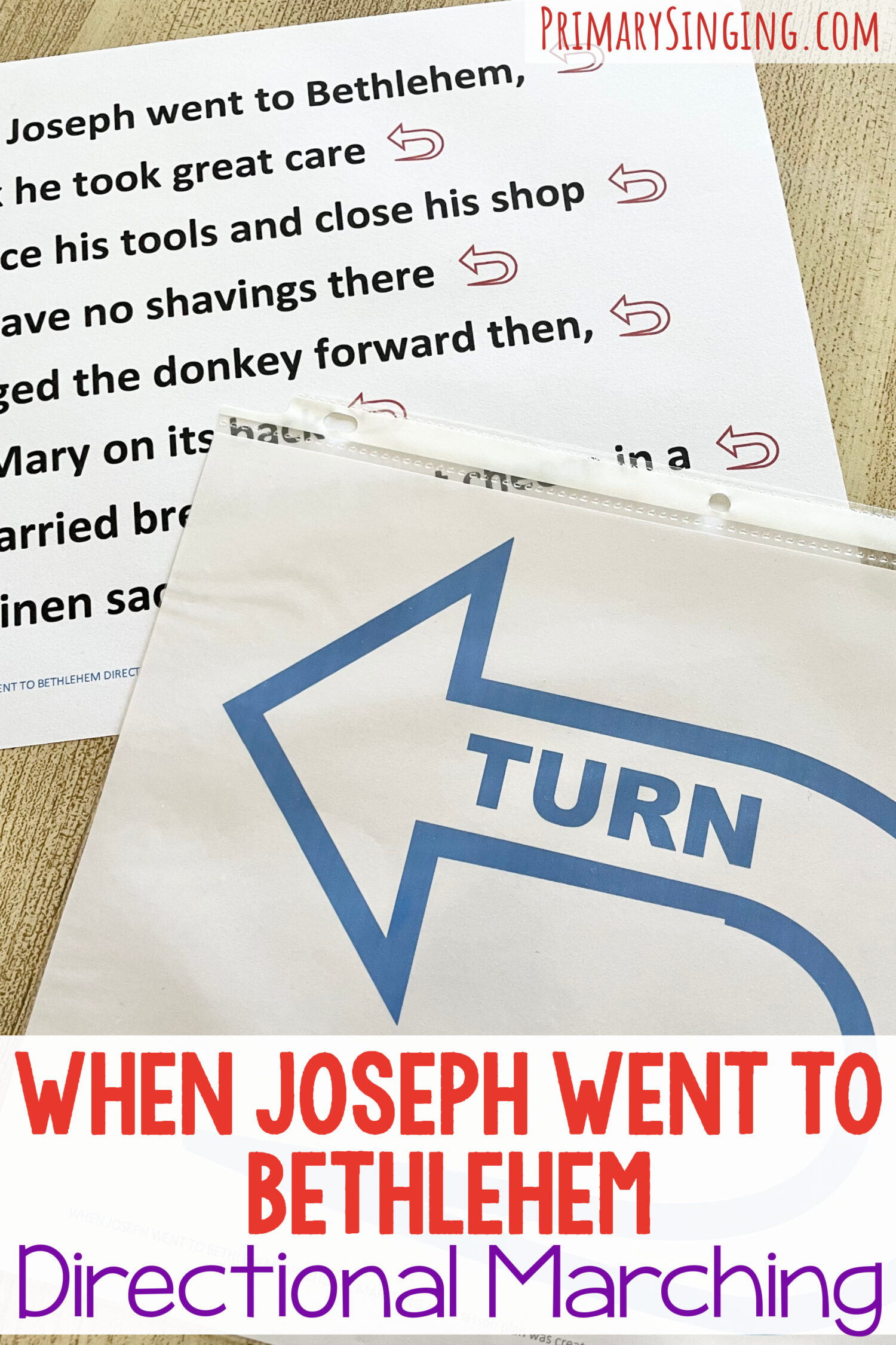 When Joseph Went to Bethlehem Directional Marching 1 When Joseph Went to Bethlehem Directional Marching - Use this fun movement song with turns around every corner to review this Christmas song with printable song helps for LDS Primary Music Leaders.