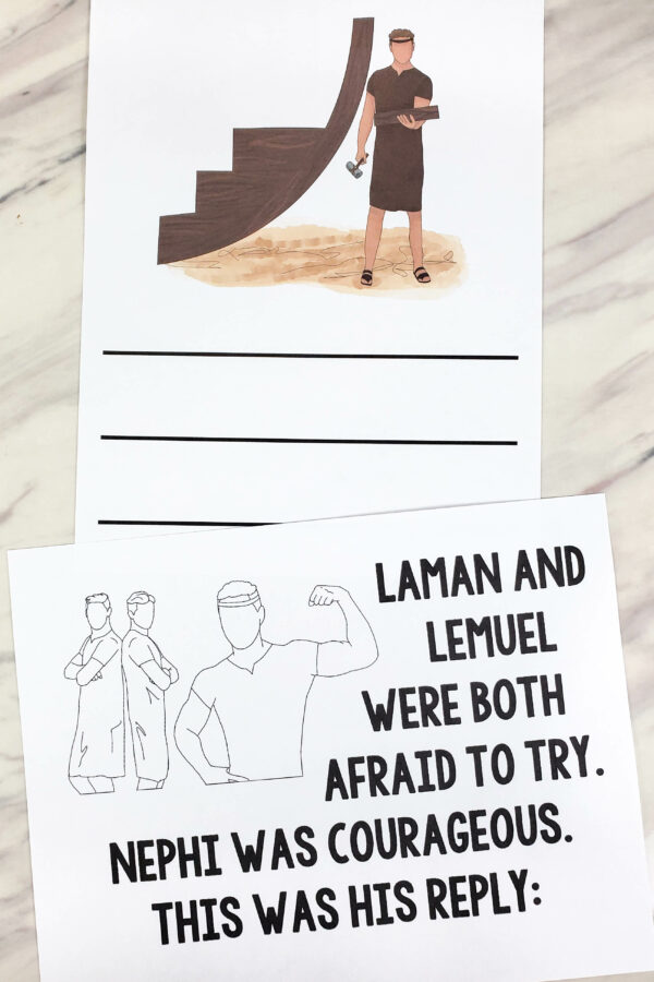 Nephi's Courage Flip Chart Teach this upbeat Primary song as part of your Book of Mormon Come Follow Me year. Printable resource for LDS Primary Music leaders or Christian song helps.