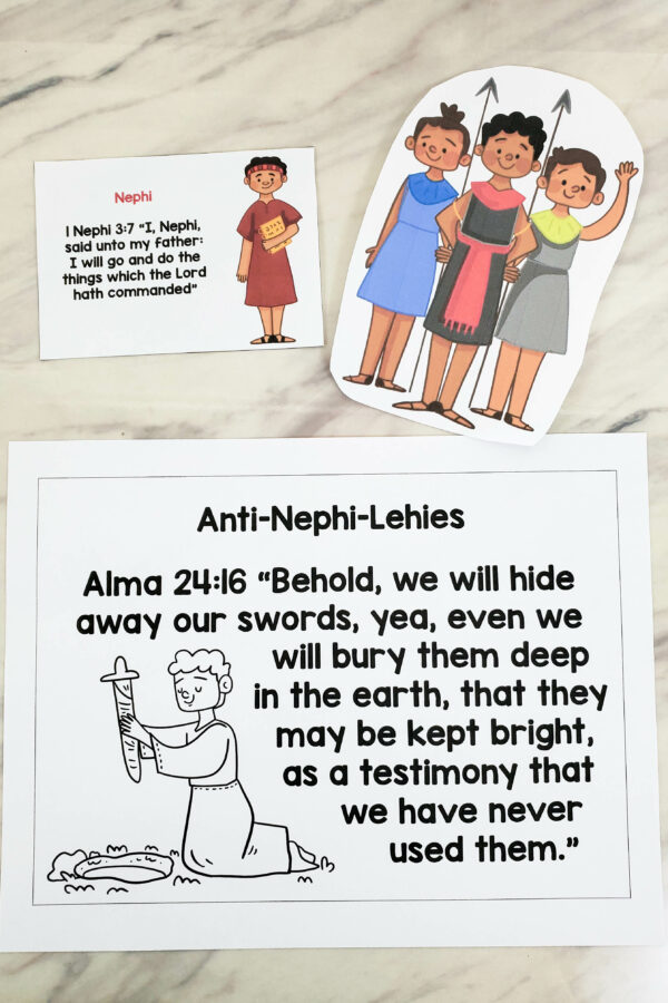 People in the Book of Mormon Scripture Cards - Learn about 26 different heroes from the Book of Mormon with these info cards with scripture references as you follow along with Come Follow Me this year or use these printable illustrations in your Primary class or Singing Time!