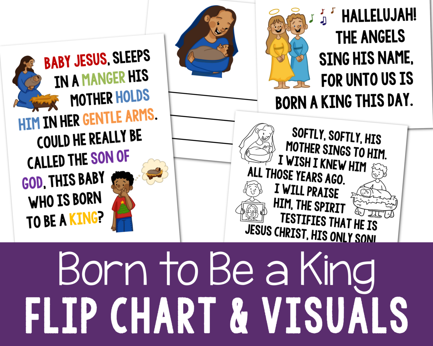 Born to Be a King Flip Chart & Lyrics Singing time ideas for Primary Music Leaders Shop Born to Be a King Flip Chart