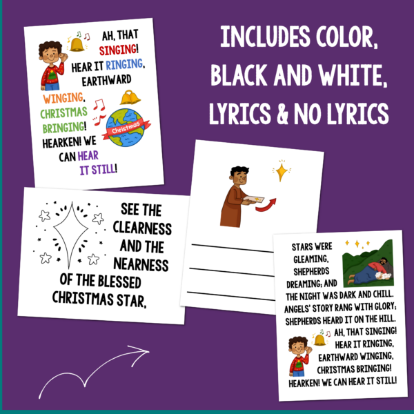 Shop Stars Were Gleaming Color & Black and White Flip Chart Printables