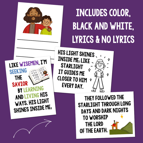 When We Seek Him Color & Black and White Printable Flip Chart