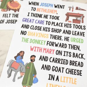 When Joseph Went to Bethlehem Flip Chart Teach this fun Christmas song this year. Printable lyrics and pictures for LDS Primary Music leaders song helps.