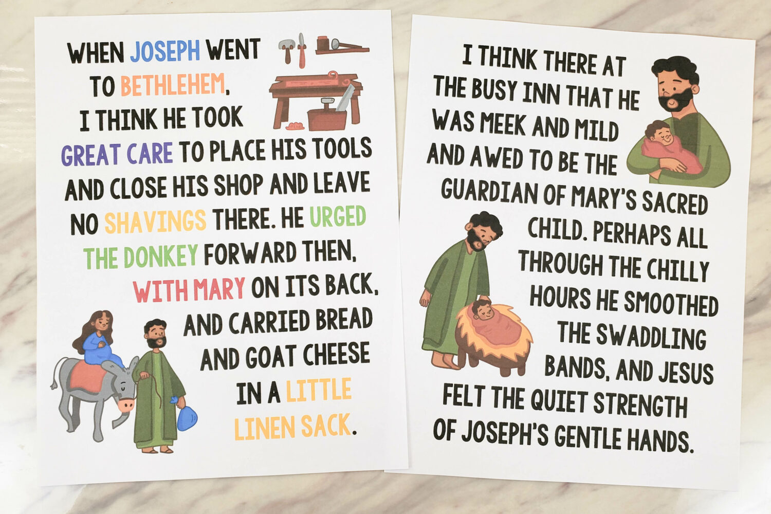 18 When Joseph Went to Bethlehem Singing Time Ideas 3 When Joseph Went to Bethlehem Flip Chart Teach this fun Christmas song this year. Printable lyrics and pictures for LDS Primary Music leaders song helps.
