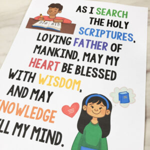 As I Search the Holy Scriptures Flip Chart & Lyrics Singing time ideas for Primary Music Leaders As I Search the Holy Scriptures 3