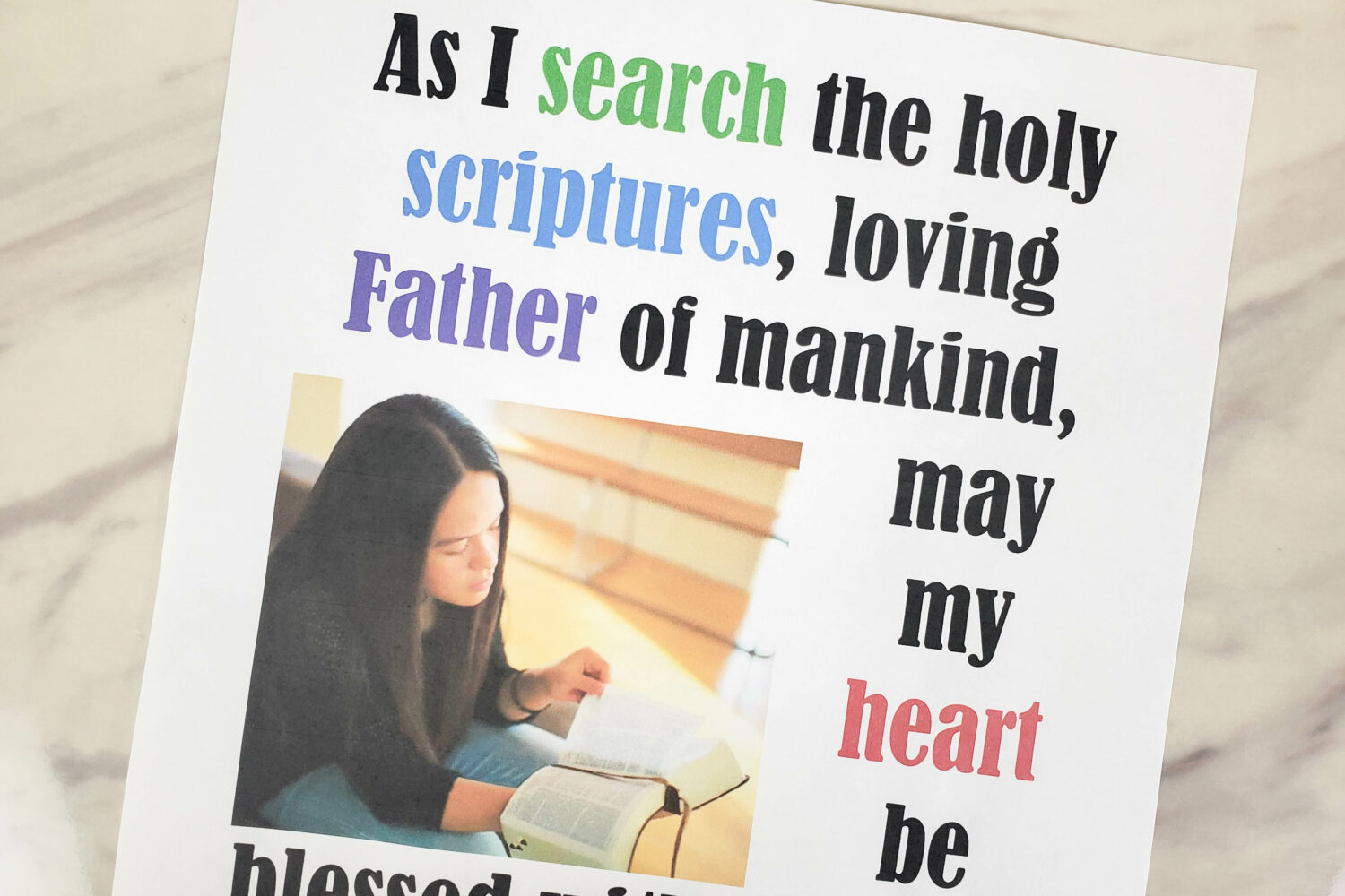 As I Search the Holy Scriptures Flip Chart & Lyrics 8 As I Search the Holy Scriptures Flip Chart for Primary Singing Time great visual aids to help teach this song for LDS Primary music leaders - illustration pictures and lyrics!