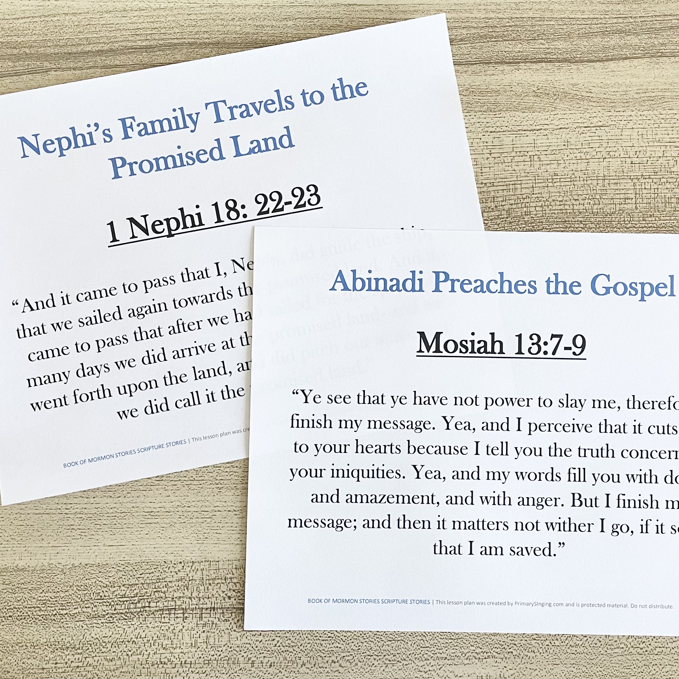 Book of Mormon Stories Scripture Stories - use this spiritual connections singing time idea and share scripture stories while learning this Come Follow Me Book of Mormon song with printable song helps for LDS Primary Music Leaders.