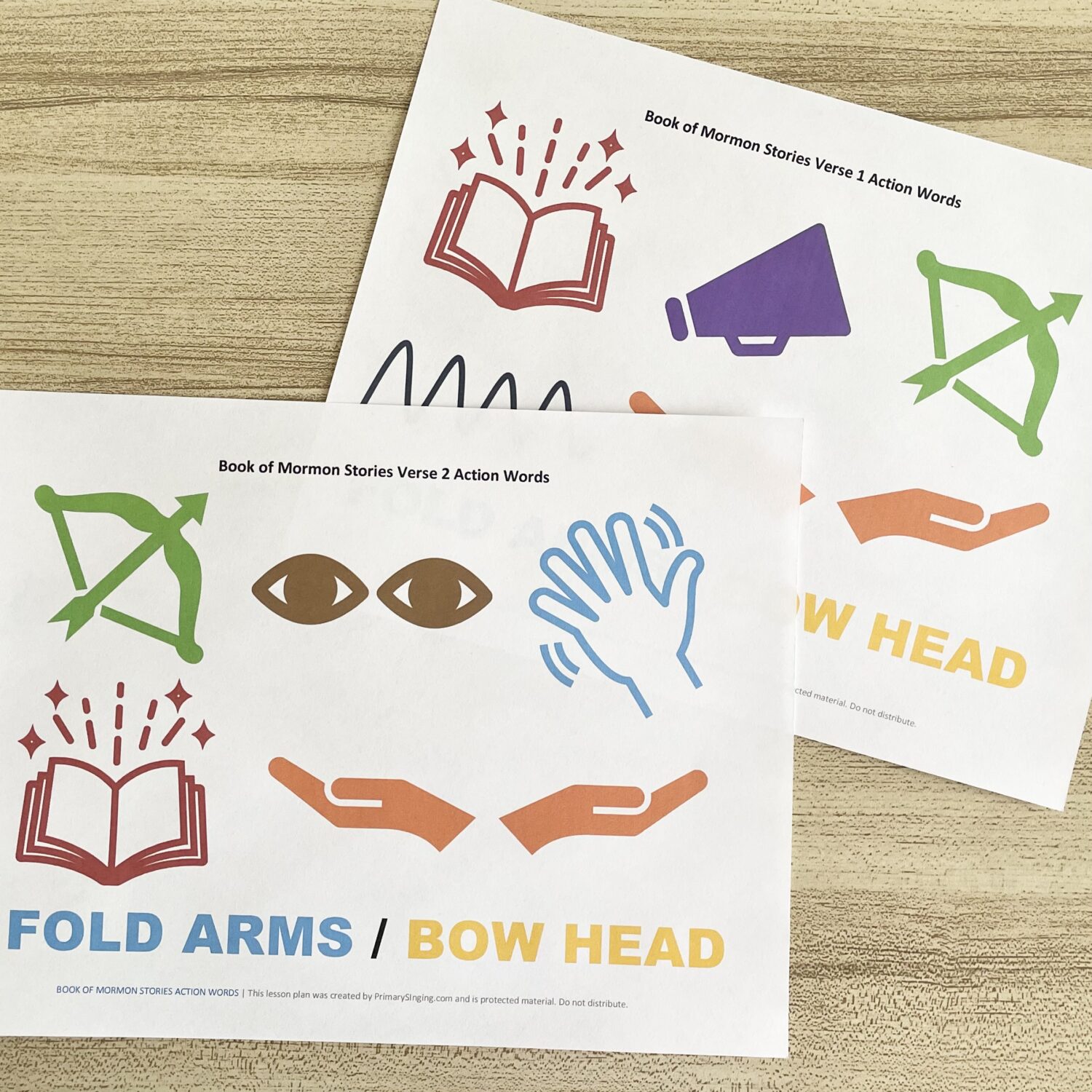 Book of Mormon Stories Action Words 2 Book of Mormon Stories Action Words - use these simple hand actions to introduce or review this Come Follow Me Book of Mormon song with song helps for LDS Primary Music Leaders.