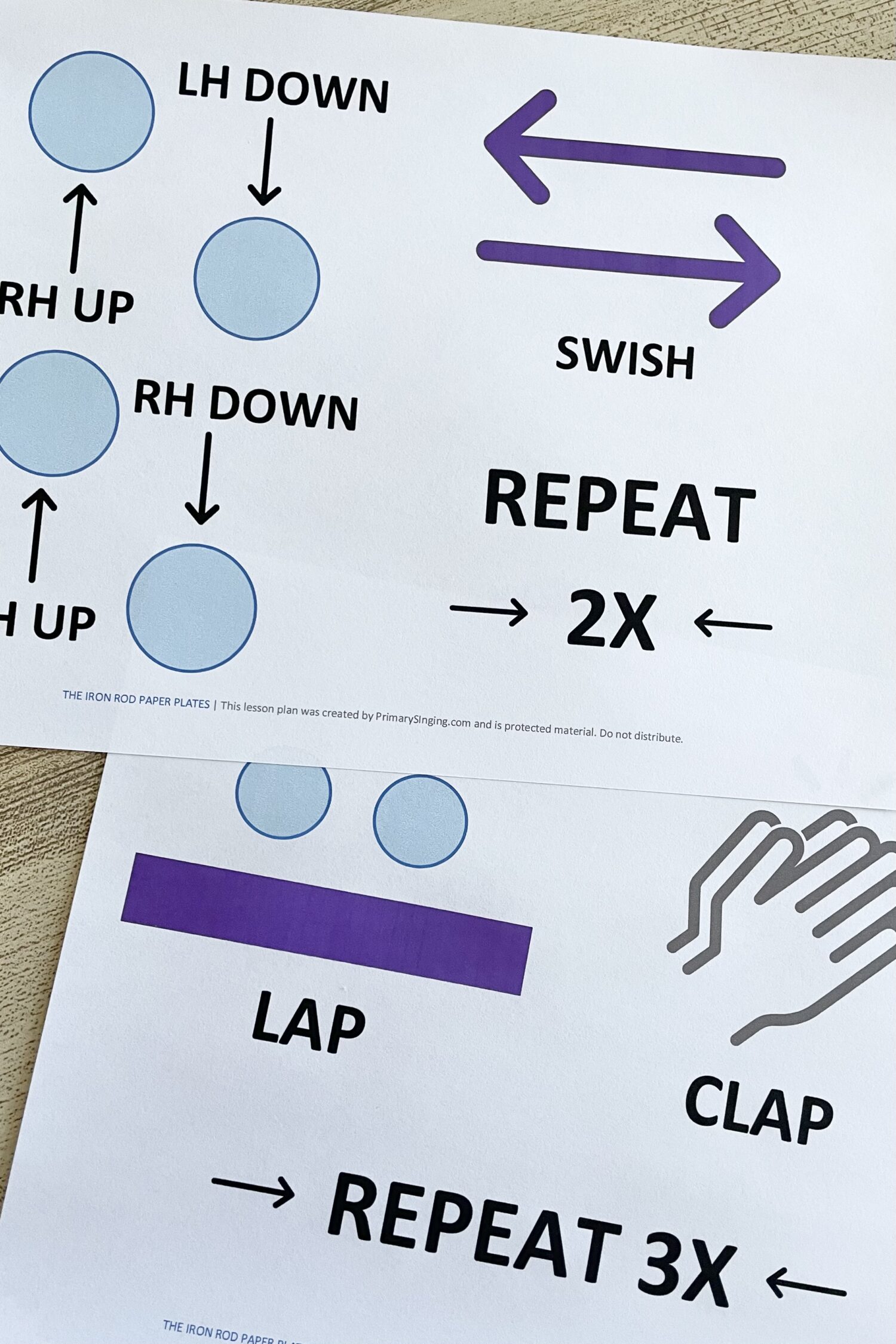 The Iron Rod Paper Plates - Try this fun living music singing time idea with a repeatable paper plates pattern with printable song helps for LDS Primary Music Leaders.