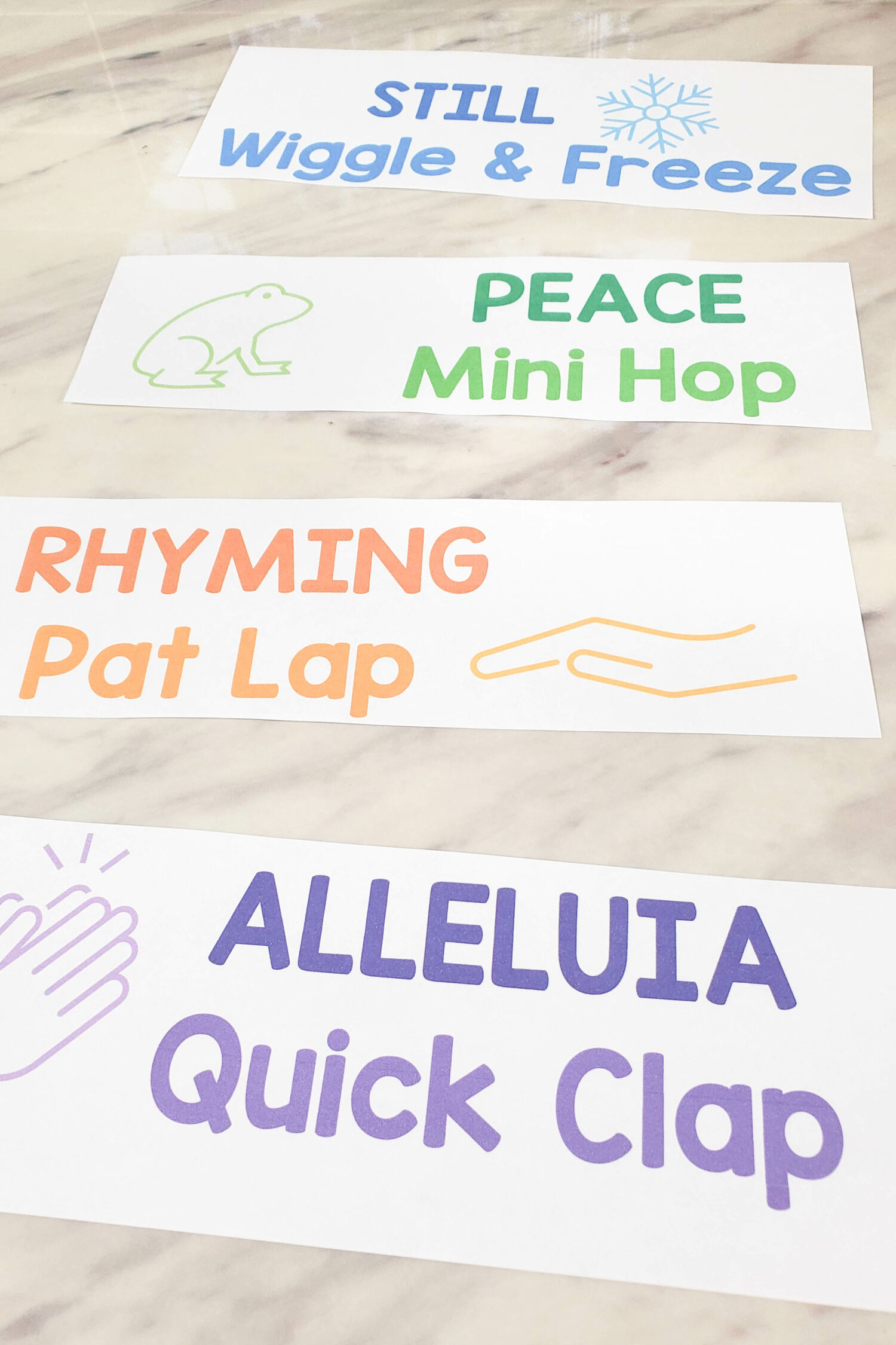 Prince of Peace Movement Words singing time idea - Use these fun mini peaceful actions as you learn the song to make it lots of fun to sing through the song with lots of repetition. You'll find the lesson plan and printable movement actions chart for LDS Primary music leaders.