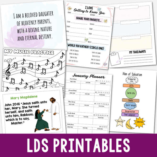 Category Page Singing time ideas for Primary Music Leaders Shop LDS Printables Category