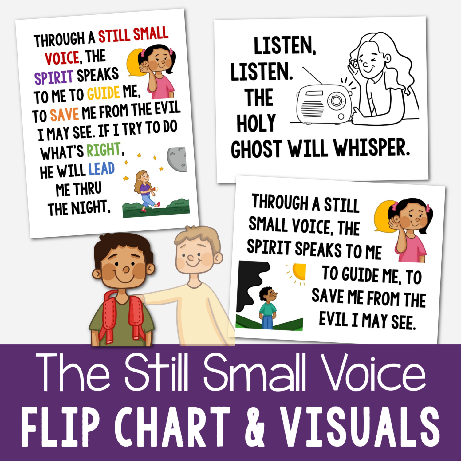 The Still Small Voice Flip Chart & Lyrics Singing time ideas for Primary Music Leaders Shop The Still Small Voice Flip Chart sq