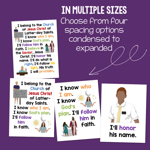 The Church of Jesus Christ flip chart in multiple print sizes printables for singing time