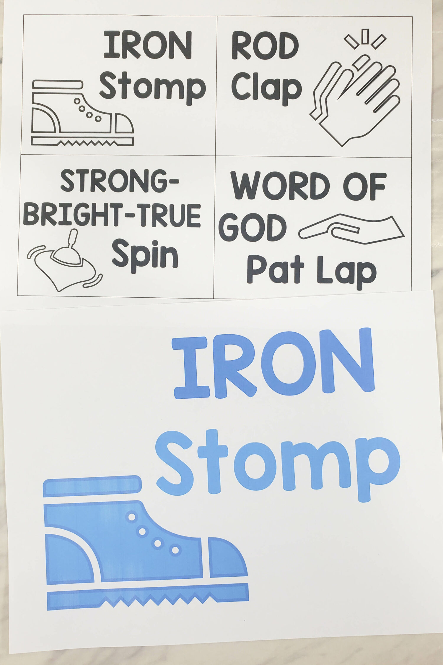 The Iron Rod Movement Words singing time idea for a fun and engaging way to add in movement and fun while teaching this song. A great teaching activity for LDS Primary music leaders with printable cards to help!