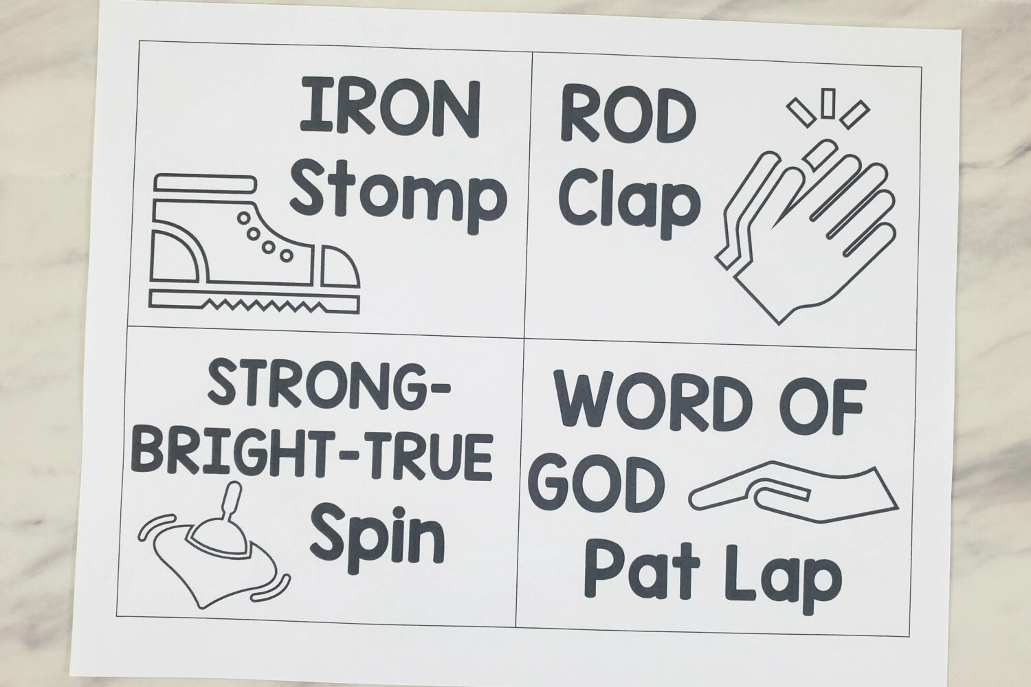 The Iron Rod Movement Words singing time idea for a fun and engaging way to add in movement and fun while teaching this song. A great teaching activity for LDS Primary music leaders with printable cards to help!