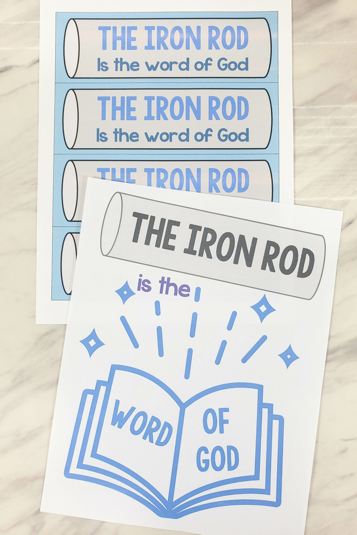 The Iron Rod Pass the Iron Rod fun and engaging - plus so easy no-prep singing time idea! Just print this paper iron rod and play a game like hot potato as you pass the iron rod and when the music pauses, say or sing the next word of the song! A great teaching activity for LDS Primary music leader or lesson plan for families!
