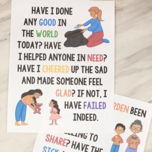 Have I Done Any Good Flip chart for Primary Singing Time pictures and lyrics to help you teach this hymn to the Primary children! A printable resource for LDS Primary music leaders.