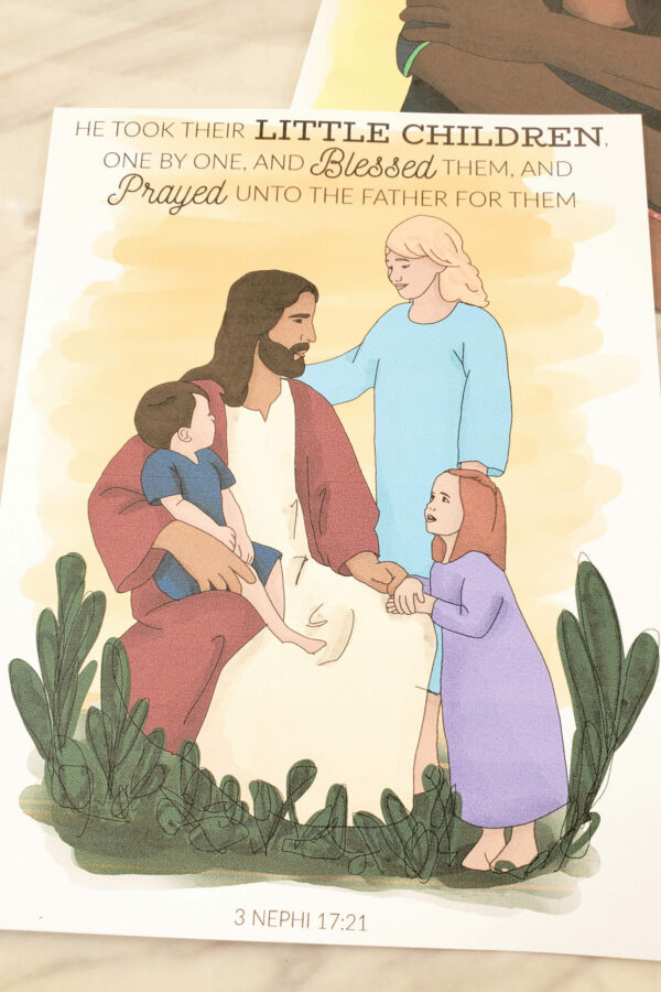 Book of Mormon Youth and Adult Posters - 24 gorgeous full art posters and pictures to help you teach from Come Follow Me this year in Singing Time, Primary classes, and home study. Includes large posters, at home print sizes, and both full color and black and white coloring pages! With and without word art options included.