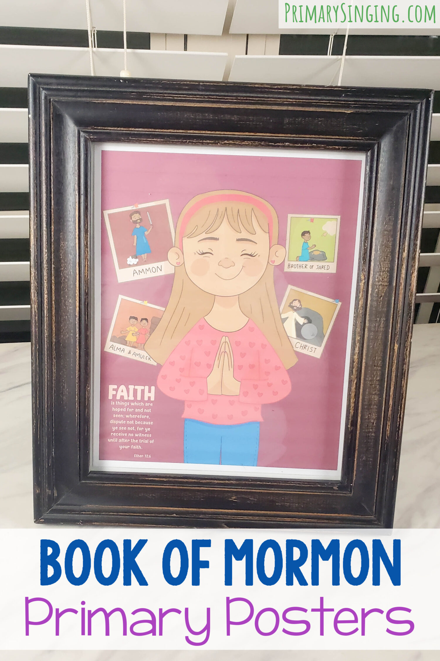 Book of Mormon Primary Posters - Print out this set of 24 different posters to get you through the year including two different themed posters for each month that follow along with Come Follow Me curriculum! Learn about your favorite scripture heroes and doctrinal topics throughout the year with these companion art prints!