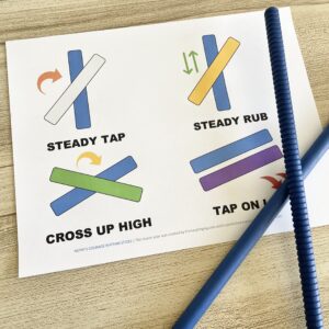 Nephi's Courage Rhythm Sticks - Try this repeatable rhythm sticks pattern while reviewing this Come Follow Me Book of Mormon song with printable song helps for LDS Primary Music Leaders.