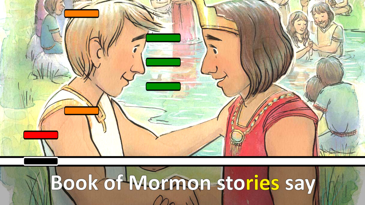 Book of Mormon Stories hand bell chart and play along video