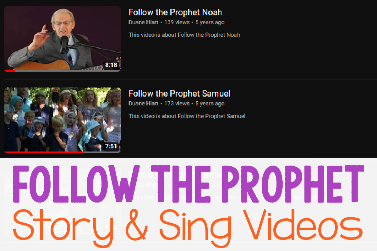 Follow the Prophet Story & Sing Videos - Learn the story behind the making of the LDS Primary children's songbook song Follow the Prophet from composer Duane E. Hiatt and the testimonies of his family members with these sweet videos that share some lessons learned from each of the Old Testament prophets and a sing-along video of the song verse.