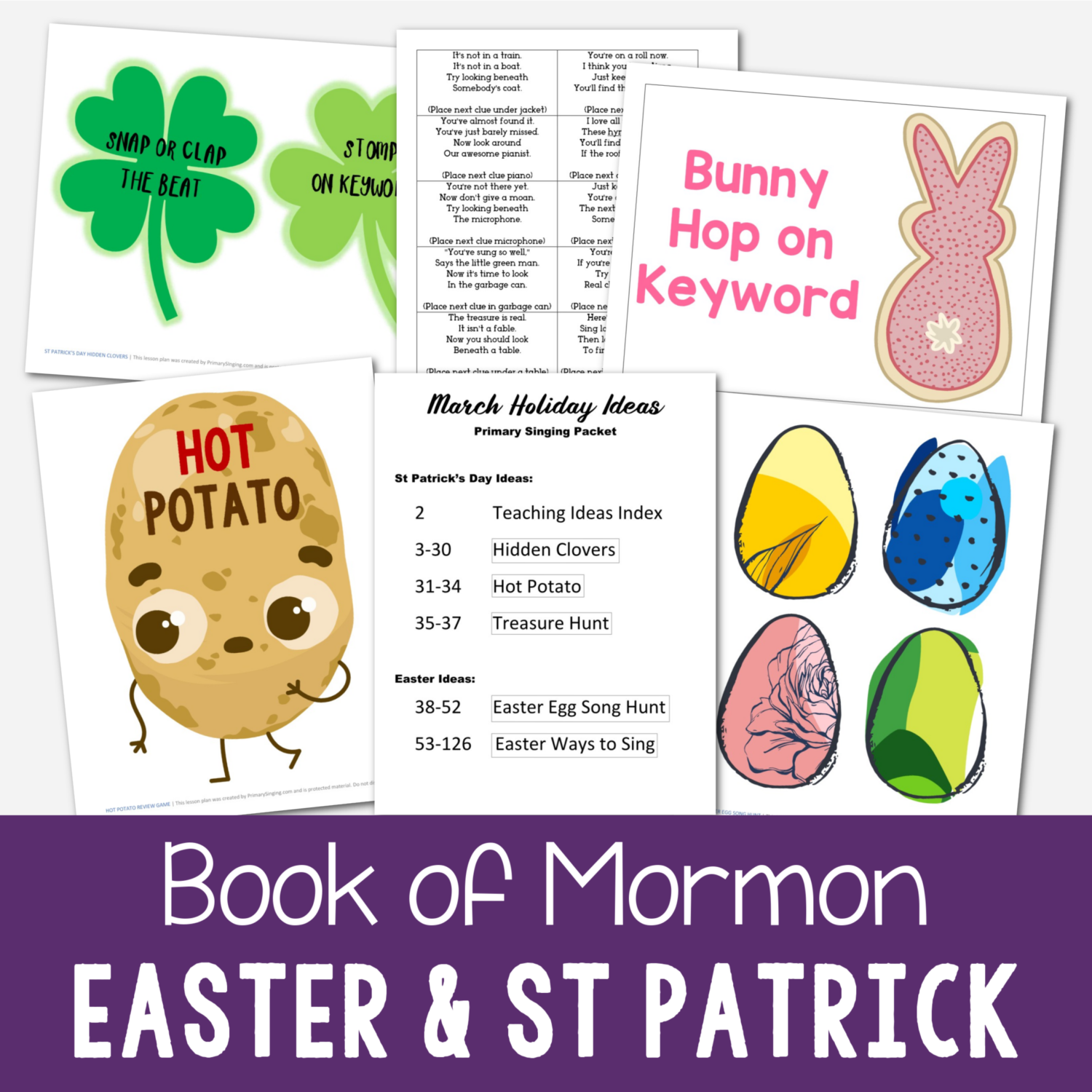 March Book of Mormon Primary Songs List for 2024 Come Follow Me 8 Book of Mormon March Easter & St Patrick's Day Ideas