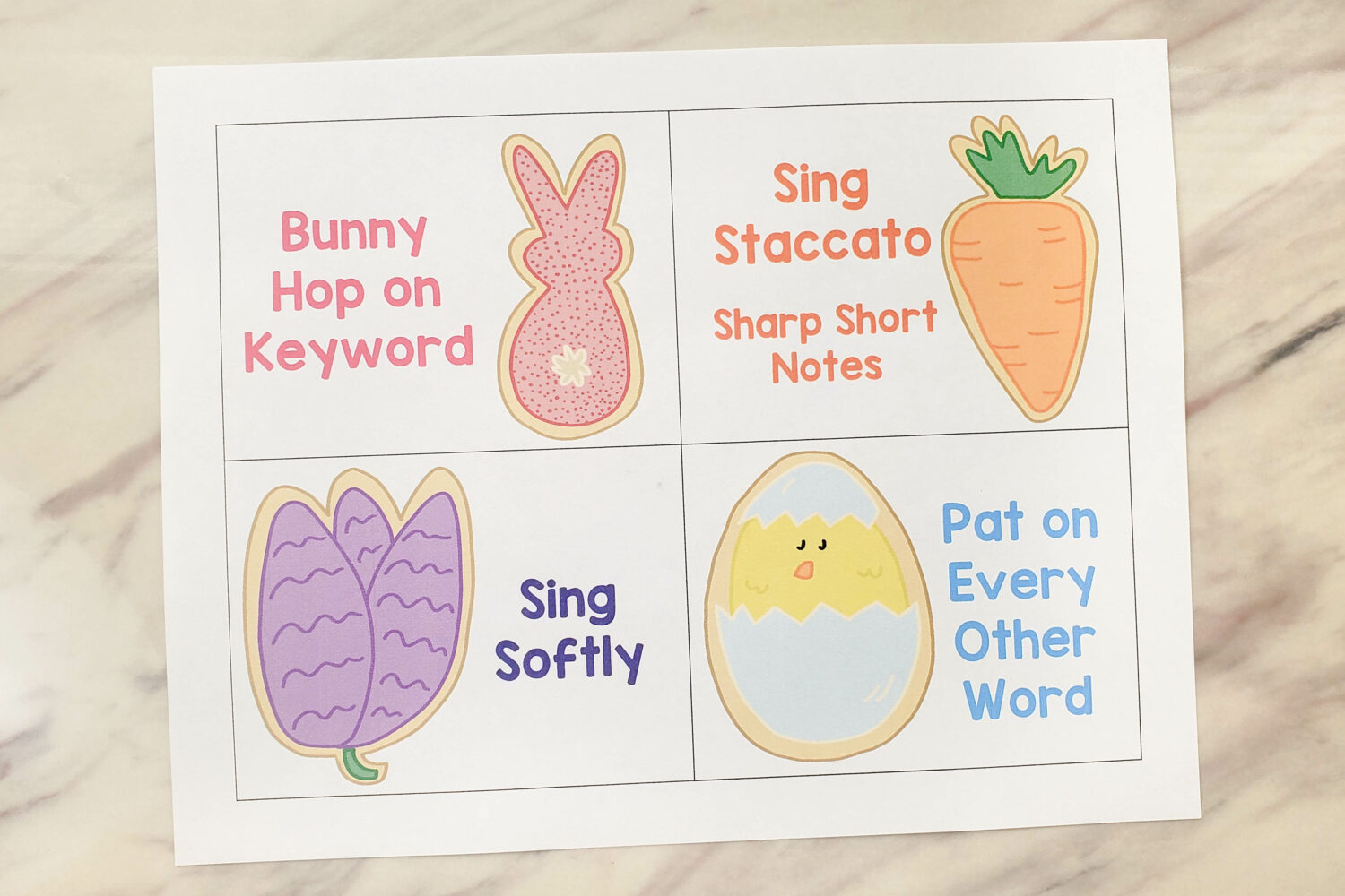 Easter Sugar Cookies Ways to Sing Cards fun singing time idea for Easter! Use these adorable sugar cookie illustrations as you pick a different way to sing through your songs of choice! Printable song helps for LDS Primary music leaders.