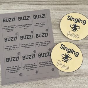 Help Me, Dear Father Singing Bee - Use this simple activity and pass around the singing bee while reviewing this song with printable song helps for LDS Primary Music Leaders.