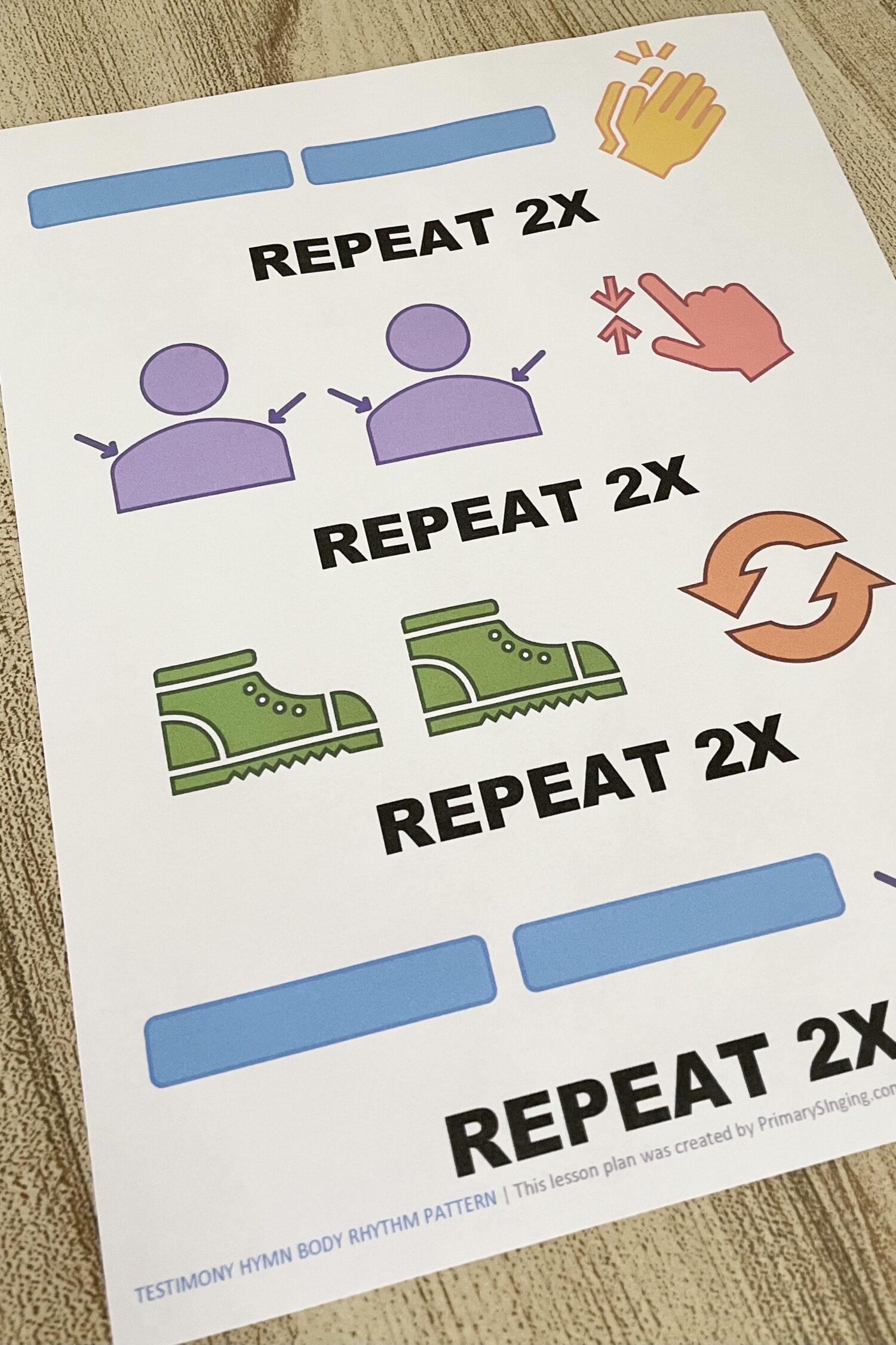 Testimony Hymn Body Rhythm Pattern 3 Testimony Hymn Body Rhythm Pattern - Use this fun movement activity with body rhythms for each line of the song with song helps for LDS Primary Music Leaders.
