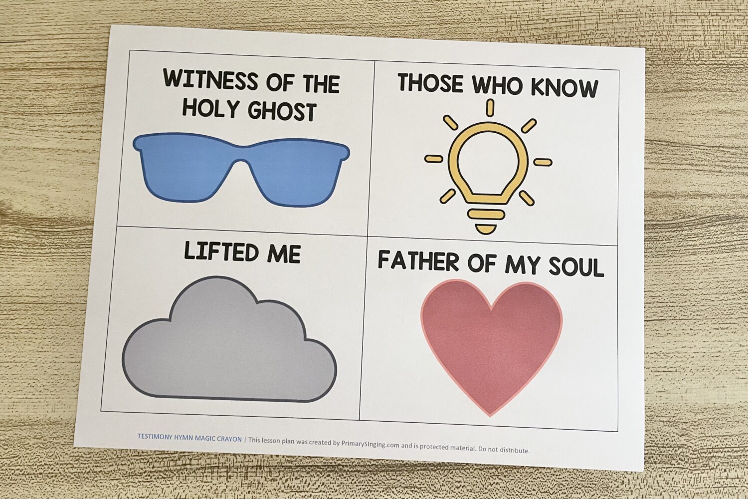 Testimony Hymn Magic Crayon - Have some fun with this visual intrigue activity and draw shapes to represent each line of this Come Follow Me Book of Mormon song with printable song helps for LDS Primary Music Leaders.