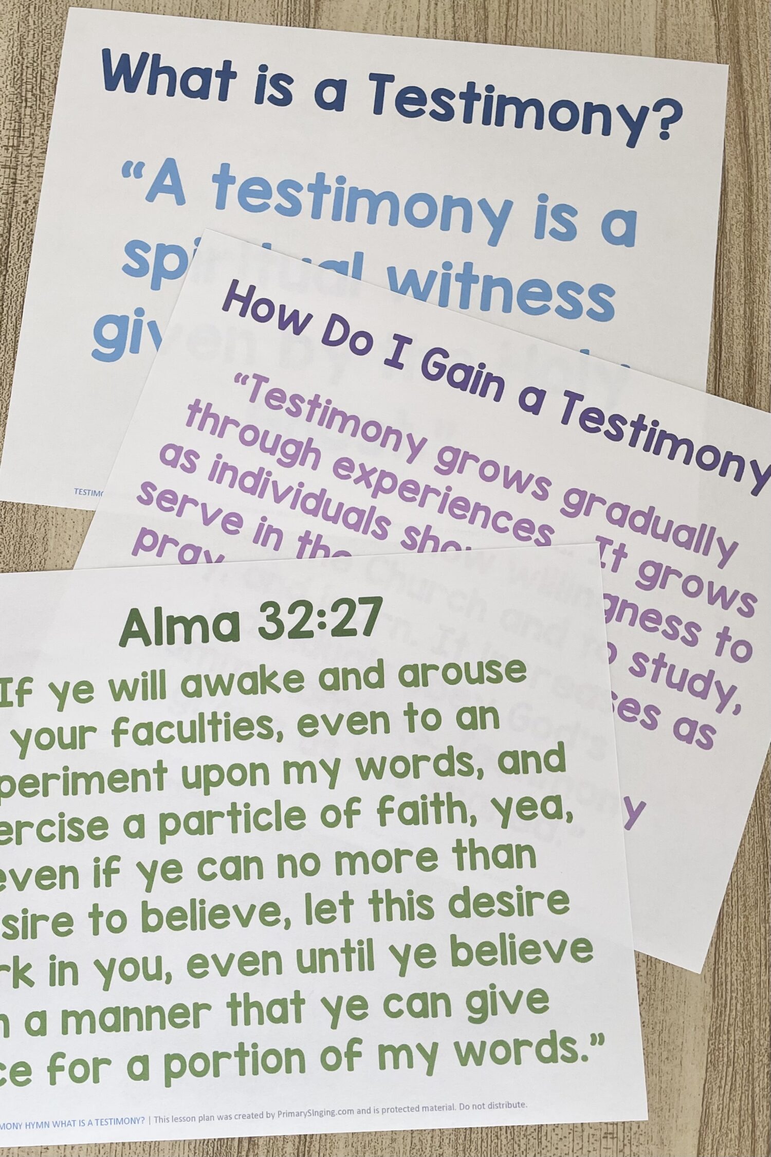 Testimony Hymn What is a Testimony? Use this spiritual connection lesson and learn how we can strengthen our testimonies as you practice sharing your testimony in primary. Includes printable song helps for LDS Primary Music Leaders teaching this Come Follow Me Book of Mormon song.