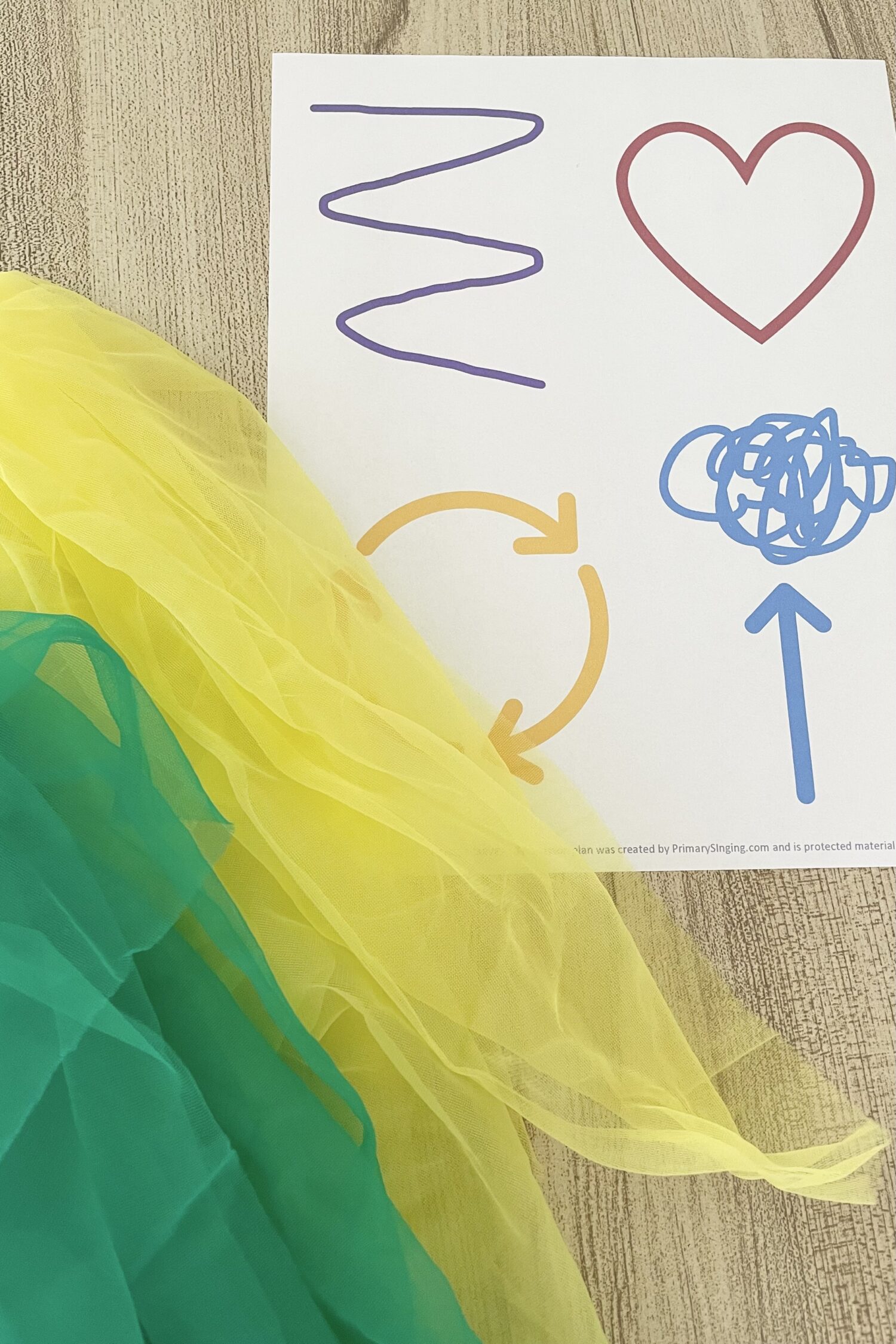 As I Search the Holy Scriptures Dance Scarves - Your primary children will love this fun movement activity using dance scarves actions with printable song helps for LDS Primary Music Leaders.