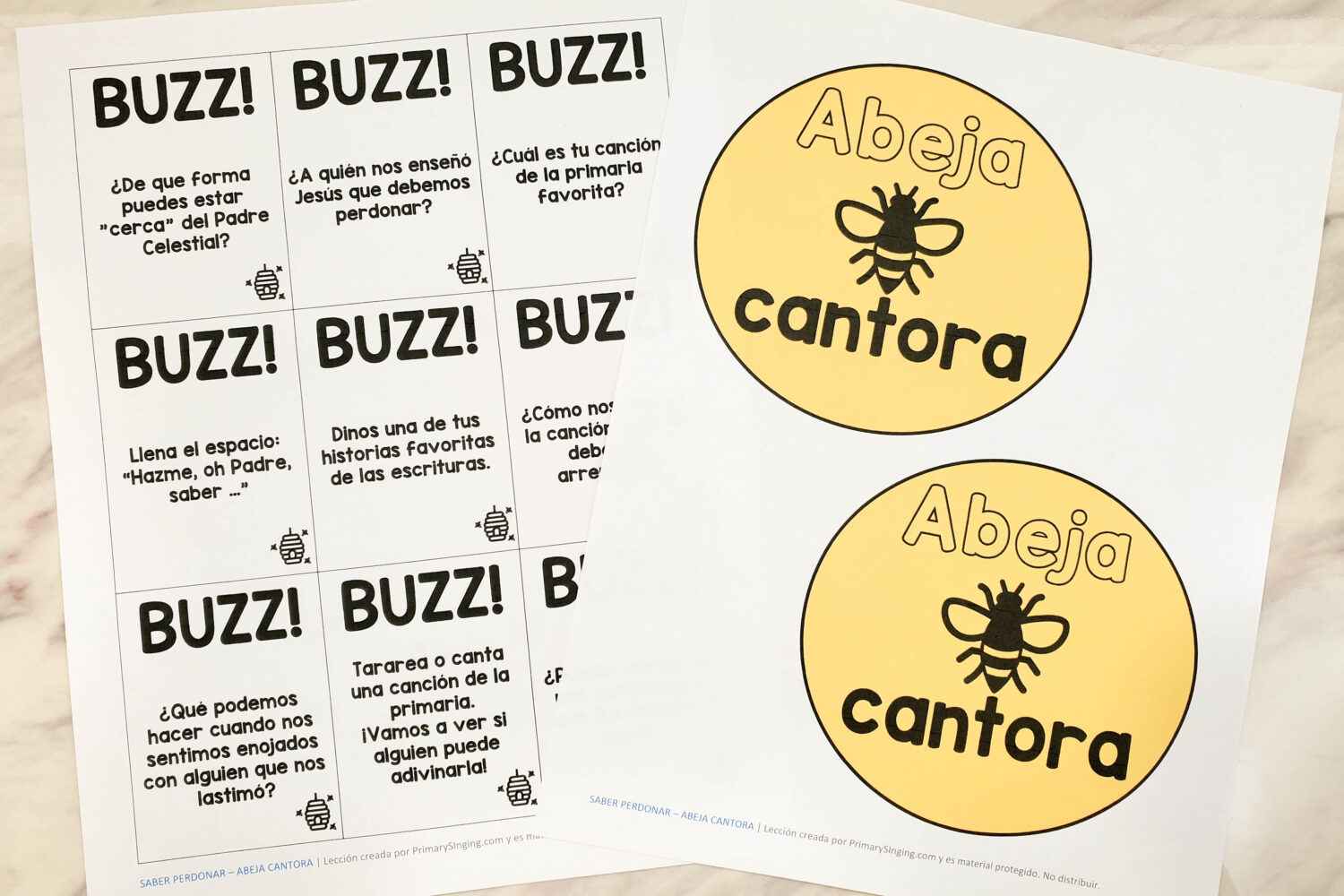 ¡Pasen nuestra abeja cantora imprimible mientras cantan juntos! Luego, ¡detén la música y canta o di la siguiente línea! Para los líderes de música de la Primaria el tiempo de cantar SUD