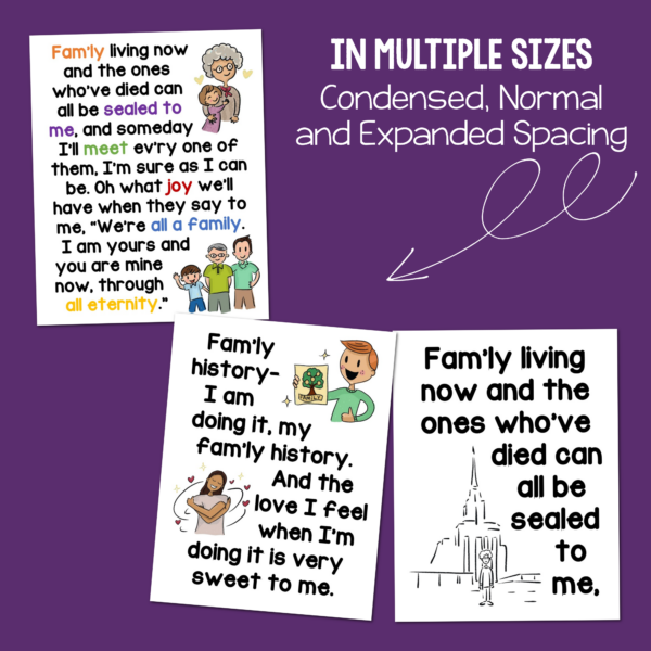 Family History I Am Doing It flip chart in various print sizes and formats printable