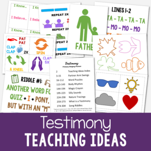 Testimony teaching ideas for this great LDS hymn - easy ways for Primary music leaders to teach this song in Singing Time including song riddles, missing words, magic crayon, nature tracings, what is a testimony and more!