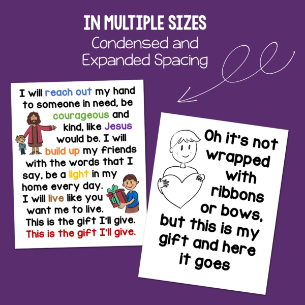 The Gift I'll Give Flip Chart printable in multiple print sizes