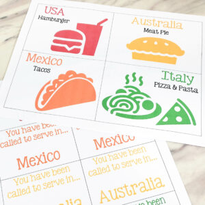 I Want to Be a Missionary Now Missionary Meals - Explore different cultures and places for different mission calls and how we can spread the gospel, just like the Missionaries, through serving other people through meals and other ways! Printable song helps for this fun lesson plan for LDS Primary music leaders.