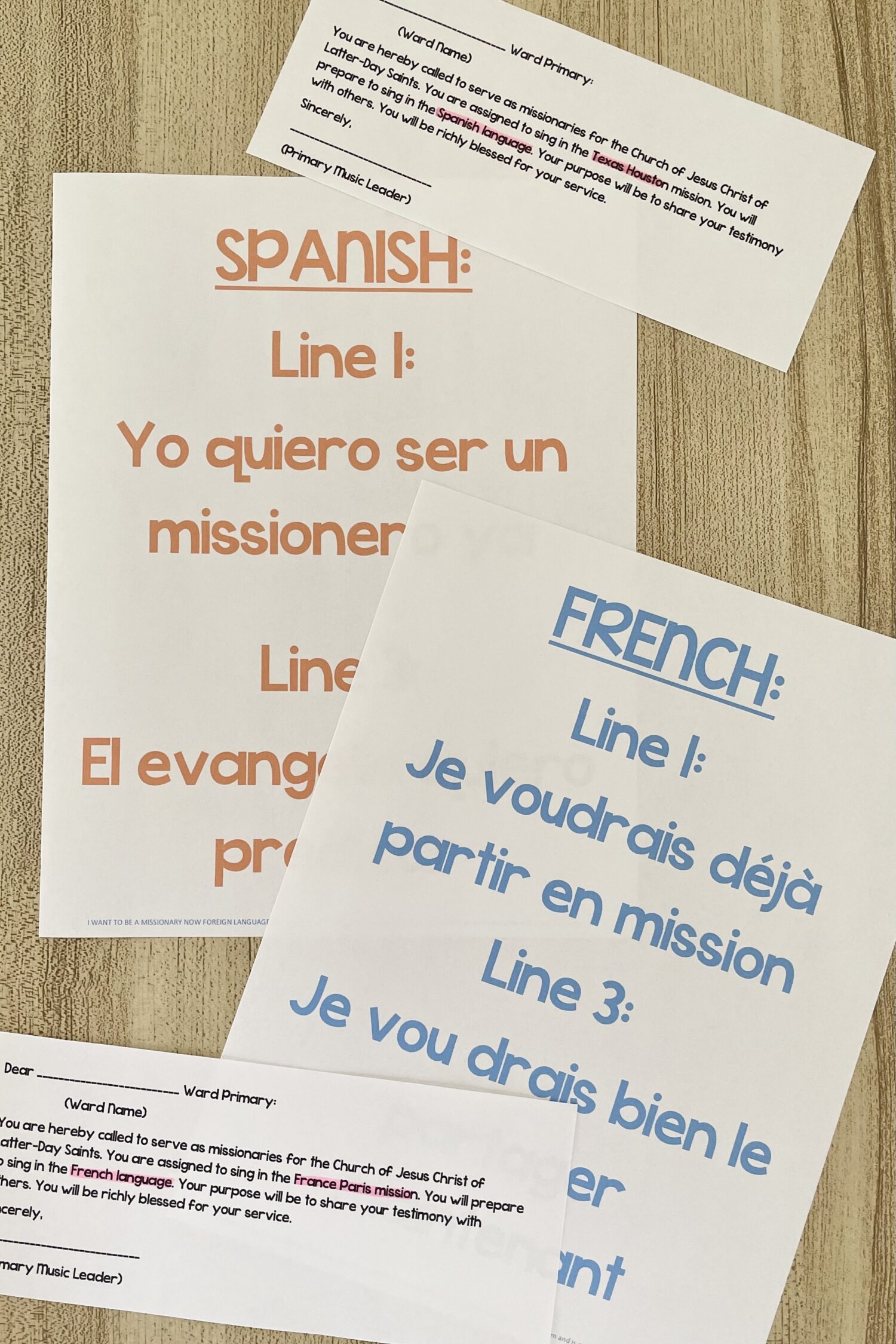 Learn how to sing in 6 different languages with this fun I Want to Be a Missionary Now Foreign Language activity with printable song helps for LDS Primary Music Leaders.