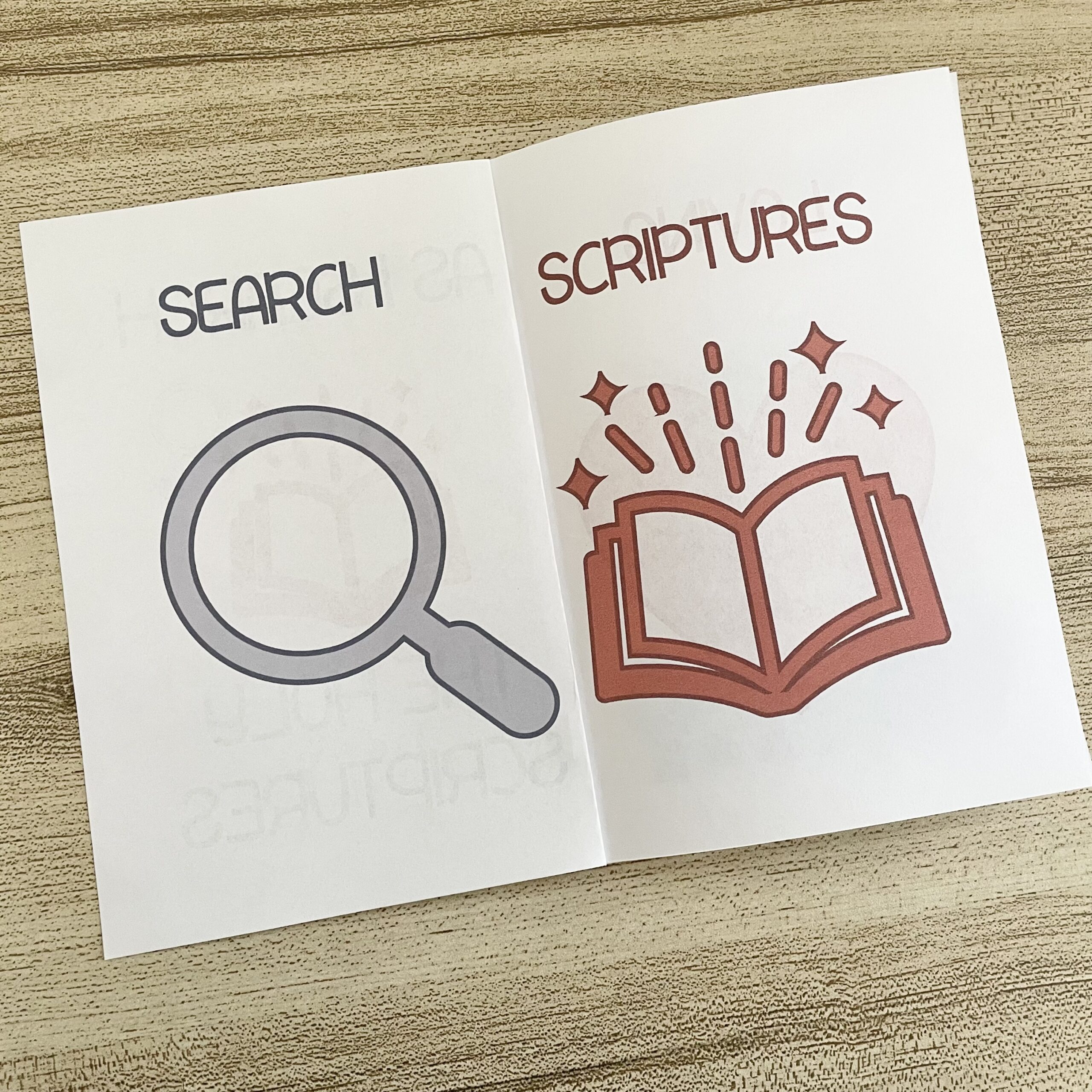 As I Search the Holy Scriptures Picture Story - Create your own picture book with images to represent each line of the song and read the song like a story! Includes printable booklet for LDS Primary Music Leaders.