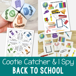 Back to School Cootie & I Spy singing time games fun lesson plans with a mix of ways to sing and challenges for your Primary room!