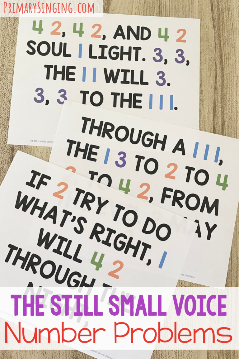 Small Number Problem The Still Small Voice Number Problems - Primary Singing
