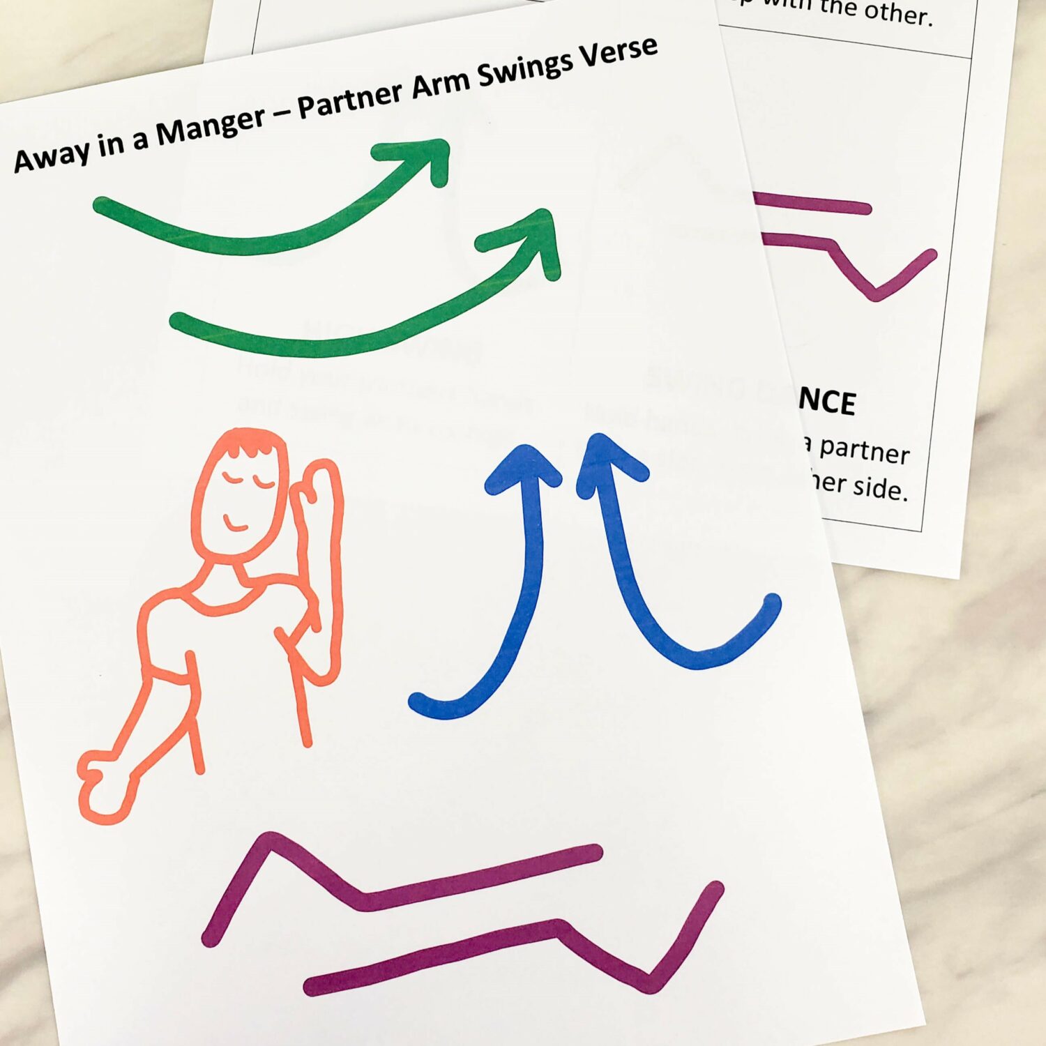 Every Star is Different Star Masks 5 Have the kids work together in this Away in a Manger Partner Arm Swings movement Singing Time idea with printable poster for LDS Primary music Leaders.