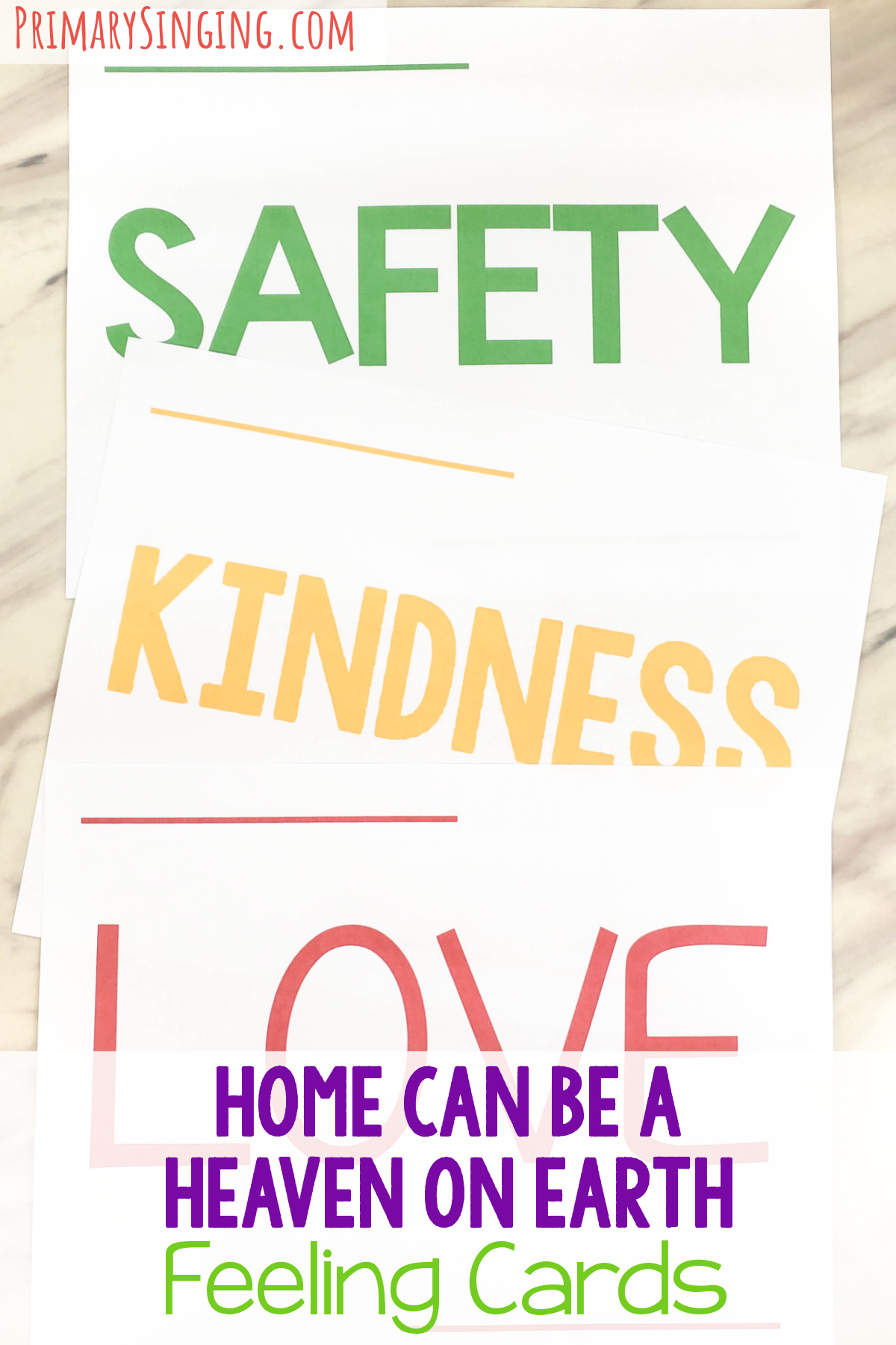 Home Can Be a Heaven on Earth Feeling Cards 1 Use these Home Can Be a Heaven on Earth Feeling Cards and engage your senses to better understand the message of this song with printable song helps for LDS Primary Music Leaders.