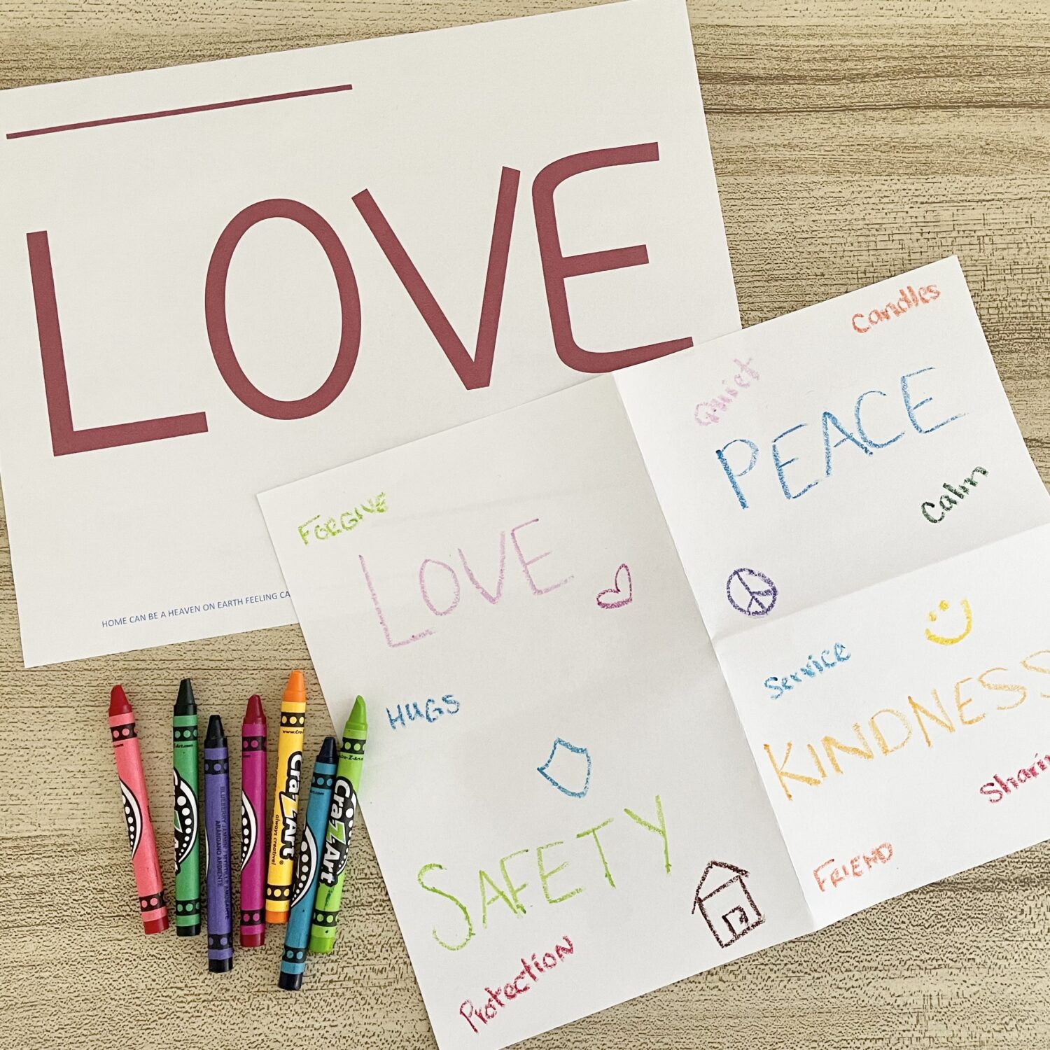 Home Can Be a Heaven on Earth Feeling Cards 3 Use these Home Can Be a Heaven on Earth Feeling Cards and engage your senses to better understand the message of this song with printable song helps for LDS Primary Music Leaders.